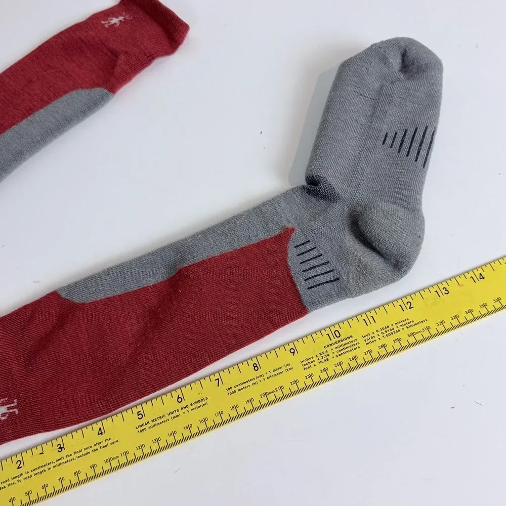 Smartwool Over the Calf Hiking Socks Rust & Grey M
